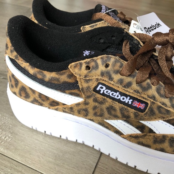 Reebok Club C Double Leopard Print Leather Sneaker - Picture 4 of 11